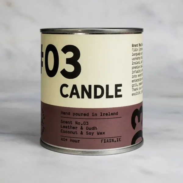 Leather & Oudh Candle - Fiáin
