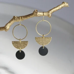 Black Statement Earrings - Kaiko Studio