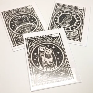 Linoprint Christmas Cards - Dominika Stoppa