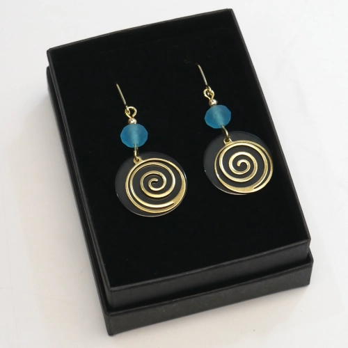 Spiral Disc Earrings - Danu - Image 5