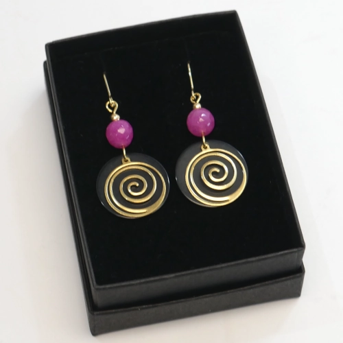 Spiral Disc Earrings - Danu - Image 3