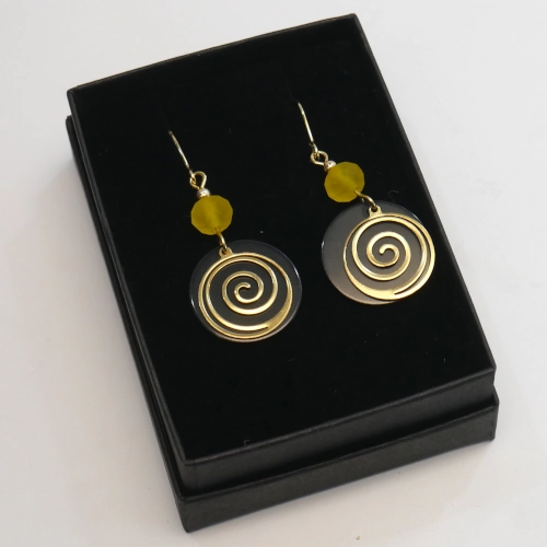 Spiral Disc Earrings - Danu