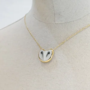 Ceramic Owl Pendant Necklace - DANU