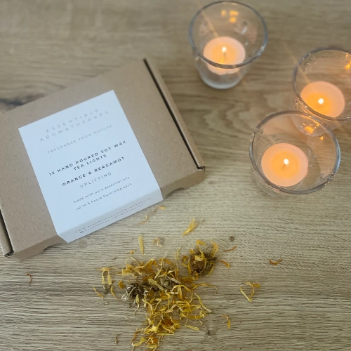 Orange & Bergamot Tea Lights - Essentials Aromatherapy
