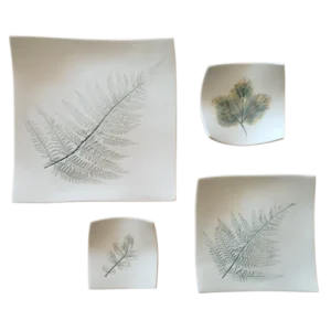 Square Porcelain Platter - Living Ginger