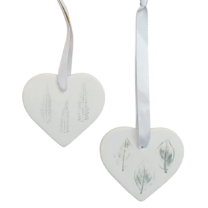 Botanical Porcelain Hearts - Living Ginger