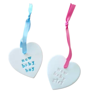 New Baby Porcelain Hearts - Living Ginger