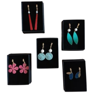 Glazed Brass Earrings - DANU Ceramics