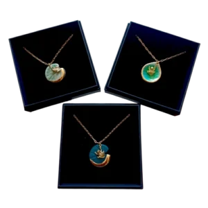 Lily Pad & Frog Necklace - DANU Ceramics